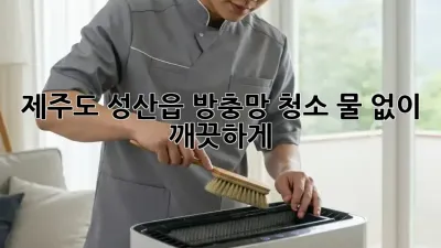 제주도 성산읍 방충망 청소, 물 없이 깨끗하게!