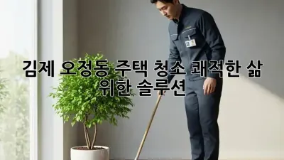김제 오정동 주택 청소, 쾌적한 삶 위한 솔루션