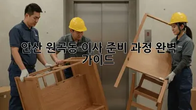 안산 원곡동 이사 준비 과정 완벽 가이드
